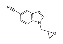 1-oxiranylmethylindole-5-carbonitrile Structure