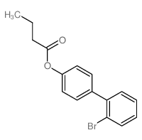 [4-(2-bromophenyl)phenyl] butanoate结构式