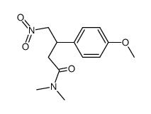 3-(4-methoxyphenyl)-N,N-dimethyl-4-nitrobutanamide结构式