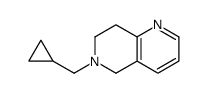 6-(cyclopropylmethyl)-7,8-dihydro-5H-1,6-naphthyridine结构式