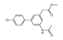 methyl 2-(5-acetamido-4'-chloro-[1,1'-biphenyl]-3-yl)acetate结构式