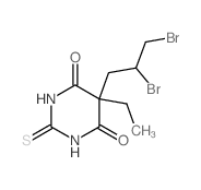 5-(2,3-dibromopropyl)-5-ethyl-2-sulfanylidene-1,3-diazinane-4,6-dione结构式