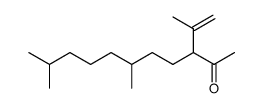 3-(3,7-dimethyl-octyl)-4-methyl-pent-4-en-2-one结构式