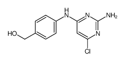 [4-(2-amino-6-chloro-pyrimidin-4-yl-amino)-phenyl]-methanol结构式