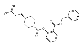 benzyl 2-[4-[(diaminomethylideneamino)methyl]cyclohexanecarbonyl]oxybenzoate Structure