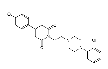 1-(2-(4-(2-Chlorophenyl)-1-piperazinyl)ethyl)-4-(4-methoxyphenyl)-2,6- piperidinedine Structure