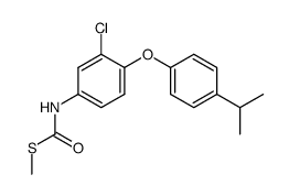 N-[4-(4'-isopropylphenoxy)-3-chlorophenyl]-thiolcarbamic acid methyl ester结构式