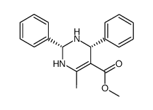 6-methyl-2,4-diphenyl-1,2,3,4-tetrahydro-pyrimidine-5-carboxylic acid methyl ester结构式