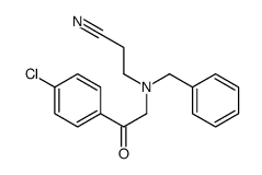 3-[benzyl-[2-(4-chlorophenyl)-2-oxoethyl]amino]propanenitrile结构式