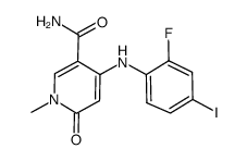 4-(2-fluoro-4-iodoanilino)-1-methyl-6-oxo-1,6-dihydro-3-pyridinecarboxamide Structure