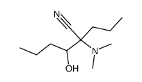 2-(dimethylamino)-3-hydroxy-2-propylhexanenitrile结构式