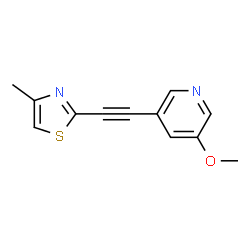 Pyridine, 3-methoxy-5-[(4-methyl-2-thiazolyl)ethynyl]- (9CI) Structure