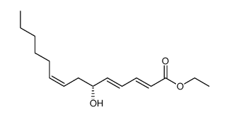 ethyl 6(R)-hydroxy-2(E),4(E),8(Z)-tetradecatrienoate结构式