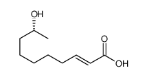(2E,9R)-9-hydroxydec-2-enoic acid Structure