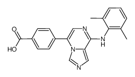 4-[8-(2,6-dimethyl-phenylamino)-imidazo[1,5-a]pyrazin-5-yl]-benzoic acid结构式