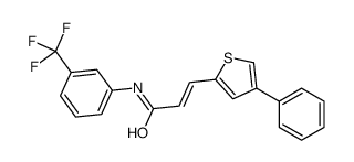 (2E)-3-(4-Phenyl-2-thienyl)-N-[3-(trifluoromethyl)phenyl]acrylami de Structure