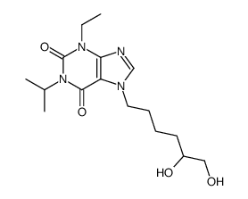 7-(5,6-dihydroxyhexyl)-3-ethyl-1-propan-2-ylpurine-2,6-dione结构式