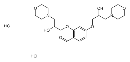 1-[2,4-bis(2-hydroxy-3-morpholin-4-ium-4-ylpropoxy)phenyl]ethanone,dichloride结构式
