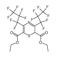 diethyl 3,5-bis(heptafluoropropyl)-2H-1,4-thiazine-2,6-dicarboxylate结构式