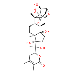 (17S,22R)-3α,6α-Epoxy-4β,5,14,17,20,22-hexahydroxy-1-oxo-5β-ergost-24-en-26-oic acid 26,22-lactone结构式