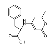 (2S)-2-[[(E)-4-ethoxy-4-oxobut-2-en-2-yl]amino]-3-phenylpropanoic acid Structure