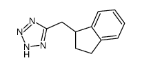 5-(2,3-dihydro-1H-inden-1-ylmethyl)-2H-tetrazole结构式