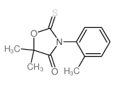 5,5-dimethyl-3-(2-methylphenyl)-2-sulfanylidene-oxazolidin-4-one结构式
