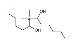 1-[1-hydroxyhexyl(dimethyl)silyl]hexan-1-ol Structure