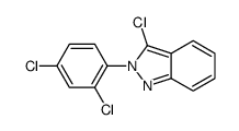 3-chloro-2-(2,4-dichlorophenyl)indazole结构式