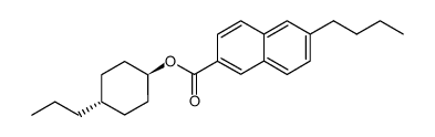 6-n-Butyl-naphthalen-2-carbonsaeure-trans-4-n-propyl-cyclohexylester结构式