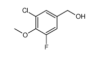 3-CHLORO-5-FLUORO-4-METHOXYBENZYL ALCOHOL structure