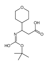 3-(Boc-氨基)-3-(4-四氢吡喃基)丙酸结构式