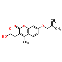 2-(4-甲基-7-((2-甲基烯丙基)氧基)-2-氧代-2h-苯并吡喃-3-基)乙酸结构式