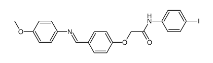 N-(4-Iodo-phenyl)-2-(4-{[(E)-4-methoxy-phenylimino]-methyl}-phenoxy)-acetamide Structure
