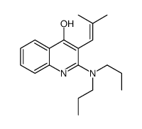2-(dipropylamino)-3-(2-methylprop-1-enyl)-1H-quinolin-4-one结构式