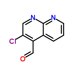 3-Chloro-1,8-naphthyridine-4-carbaldehyde结构式