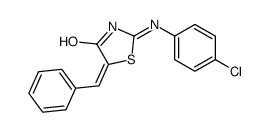 5-benzylidene-2-(4-chloroanilino)-1,3-thiazol-4-one结构式