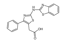 2-[2-(1,3-benzothiazol-2-ylamino)-4-phenyl-1,3-thiazol-5-yl]acetic acid Structure