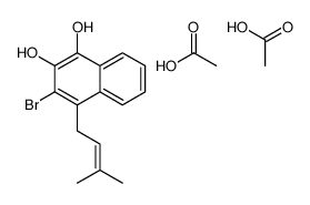 acetic acid,3-bromo-4-(3-methylbut-2-enyl)naphthalene-1,2-diol结构式