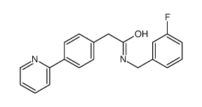 N-[(3-fluorophenyl)methyl]-2-(4-pyridin-2-ylphenyl)acetamide结构式