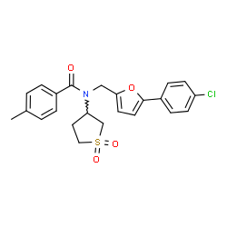 N-{[5-(4-chlorophenyl)-2-furyl]methyl}-N-(1,1-dioxidotetrahydro-3-thienyl)-4-methylbenzamide结构式