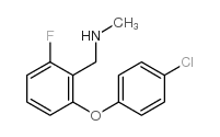 2-(4-氯苯氧基)-6-氟-N-甲基苄胺结构式