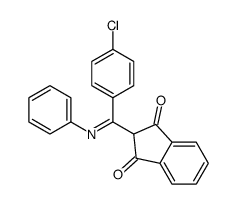 2-[C-(4-chlorophenyl)-N-phenylcarbonimidoyl]indene-1,3-dione结构式