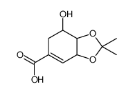 1-cyclohexene-1-carboxylic acid-5-hydroxy-3,4-isopropylidine-dioxy结构式
