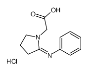 2-(2-phenyliminopyrrolidin-1-yl)acetic acid,hydrochloride结构式