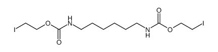 N,N'-hexanediyl-bis-carbamic acid bis-(2-iodo-ethyl ester)结构式