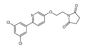 1-[2-[6-(3,5-dichlorophenyl)pyridin-3-yl]oxyethyl]pyrrolidine-2,5-dione Structure