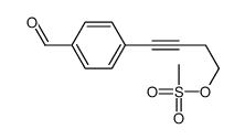 4-(4-formylphenyl)but-3-ynyl methanesulfonate结构式