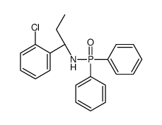 (1R)-1-(2-chlorophenyl)-N-diphenylphosphorylpropan-1-amine结构式