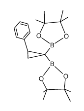 2,2'-(2-phenylcyclopropane-1,1-diyl)bis(4,4,5,5-tetramethyl-1,3,2-dioxaborolane) Structure